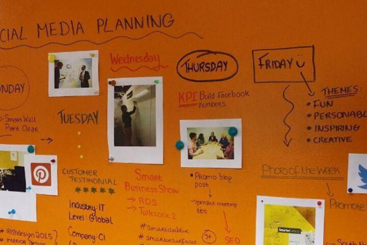 funktionale Fläche magnetisch beschreibbar Magnetwand Whiteboard