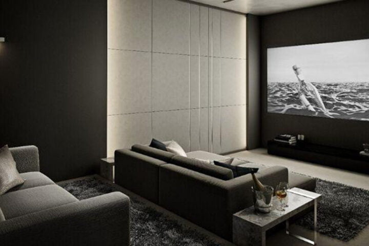 Heimkino einrichten Heimkino Leinwandfarbe Kino