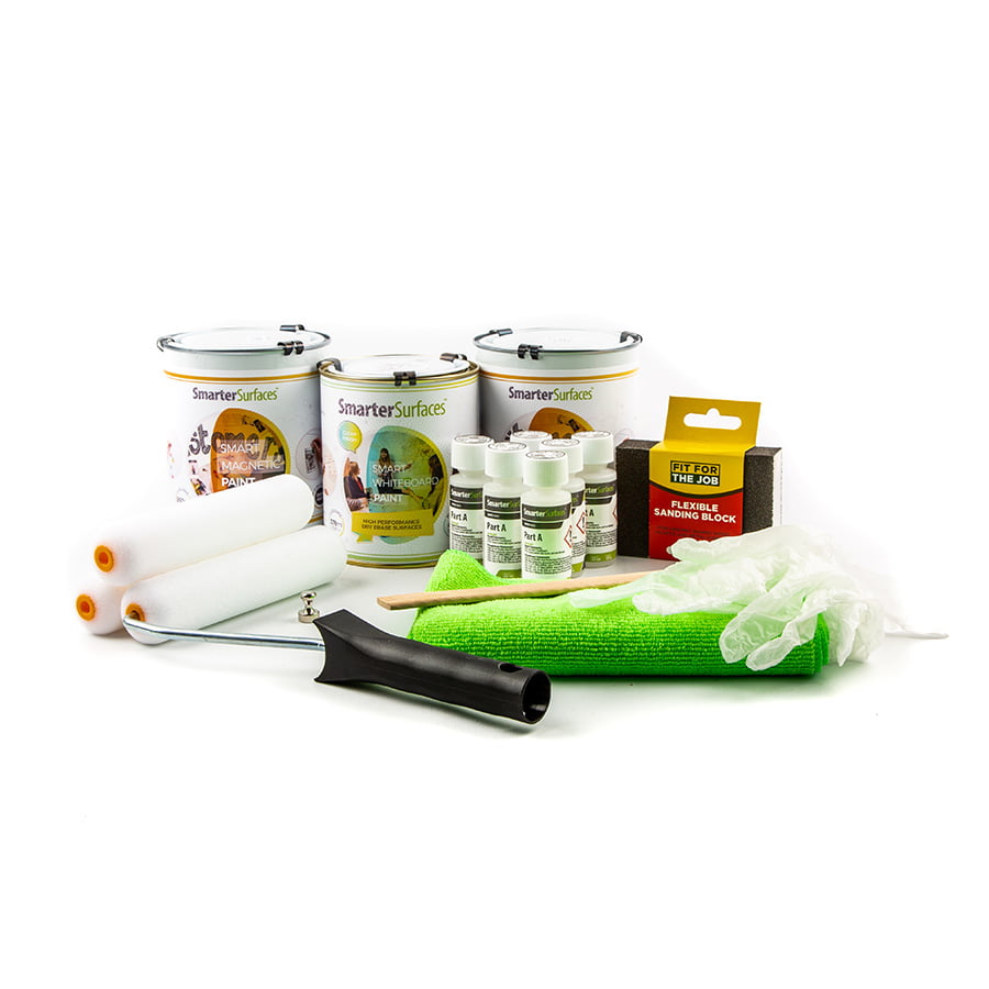 Magnetic whiteboard paint clear full kit Magnetic whiteboard paint clear full kit